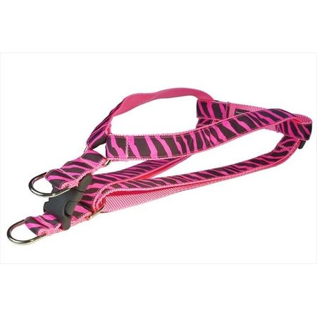 SASSY DOG WEAR Sassy Dog Wear ZEBRA-PINK3-H Zebra Dog Harness; Pink - Medium ZEBRA-PINK3-H